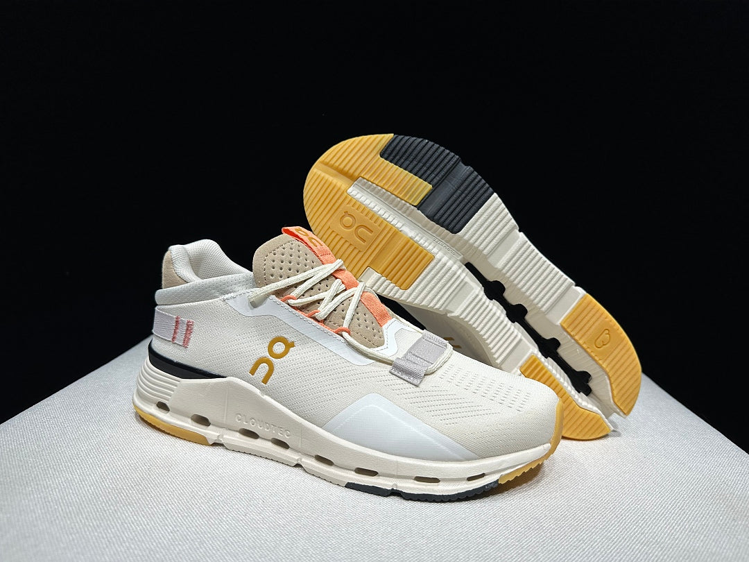 Ivory and Orange On Cloudnova 2 Sneakers - product image from the listing.