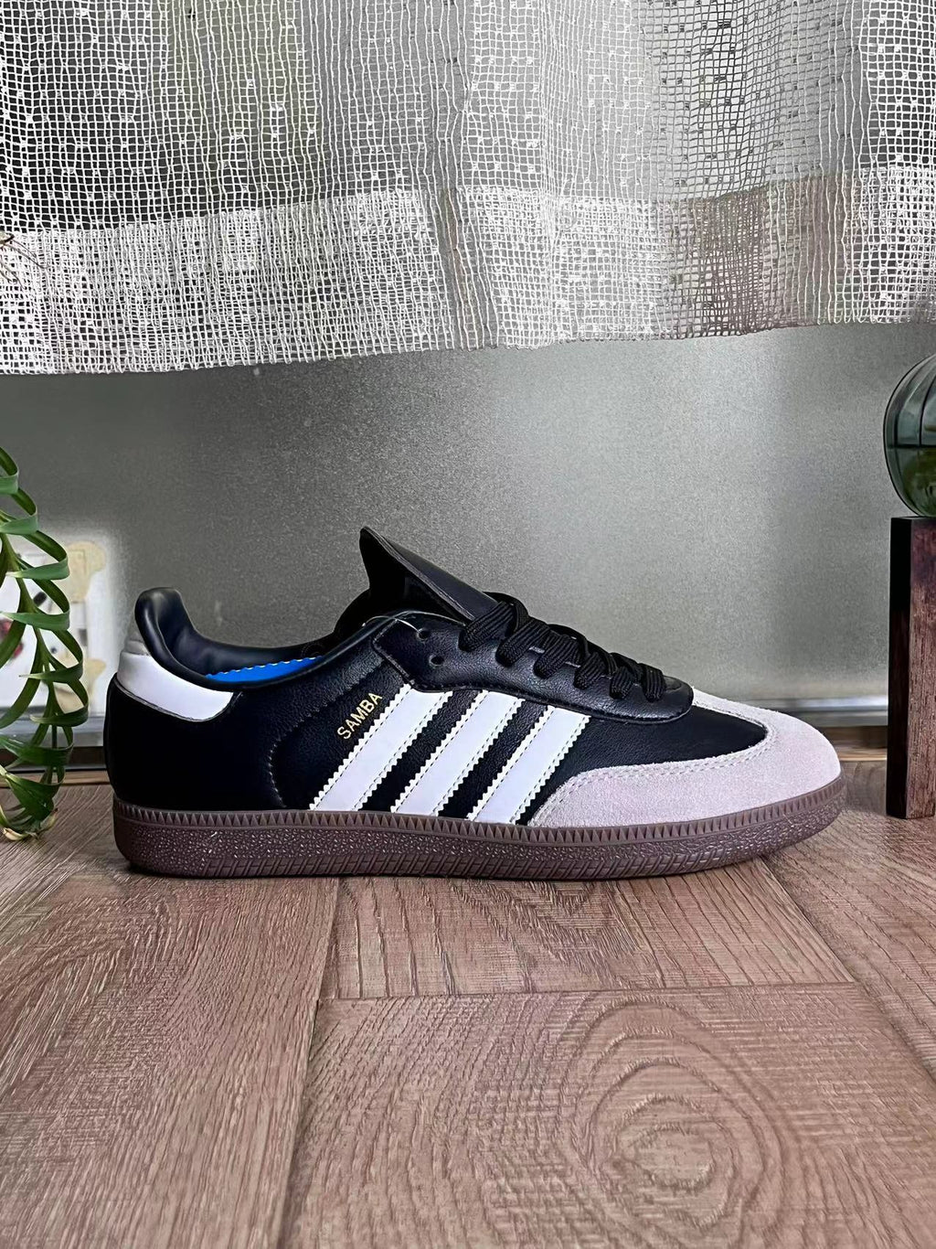 Adidas Samba Sneakers in Black, in White and Gum - product image from the listing.