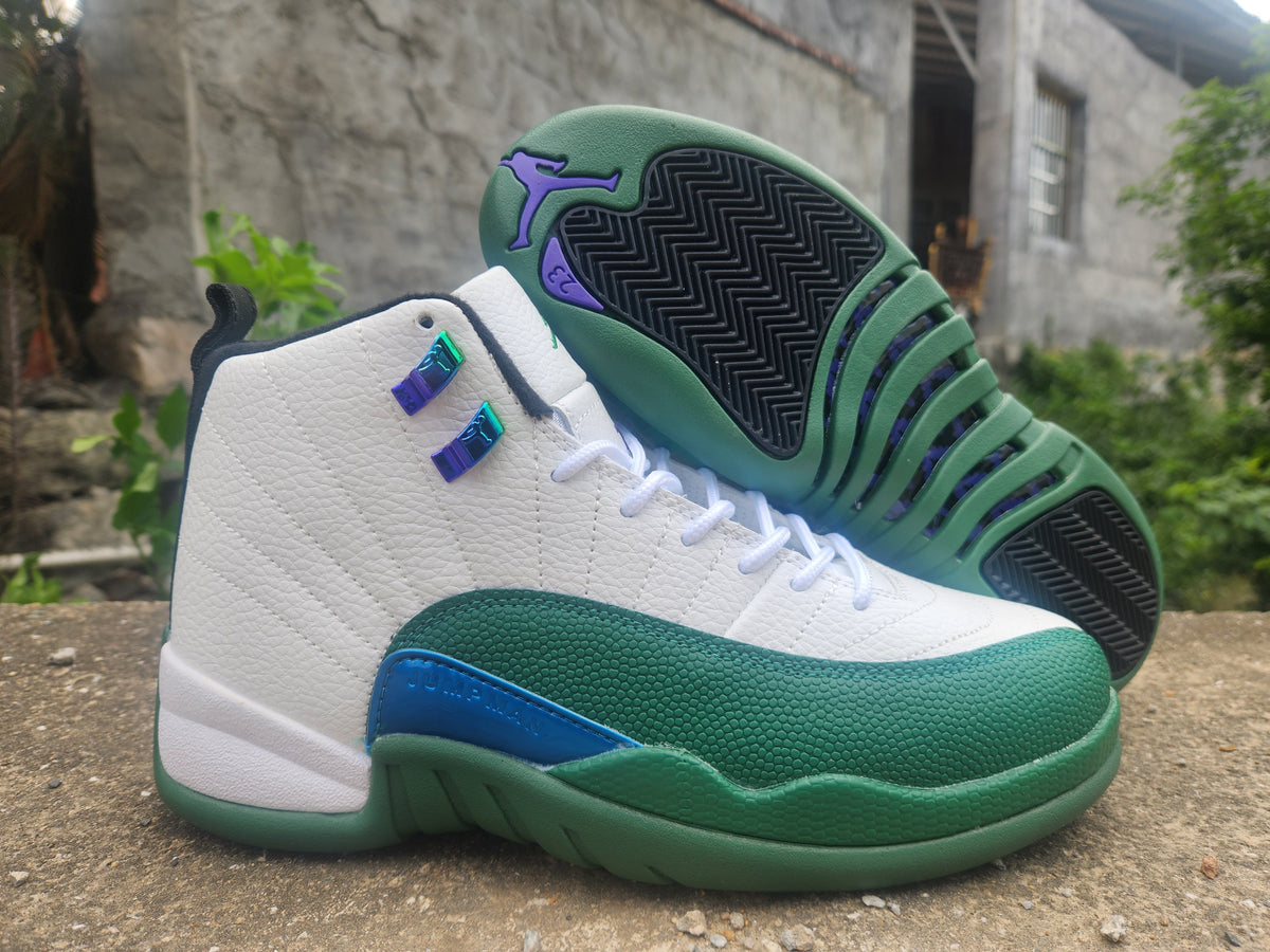 "White Green" Air Jordan 12 Retro Men's - product image from the listing.