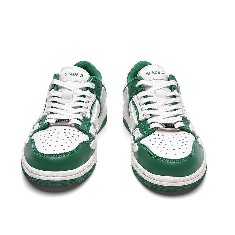 Spade A Low-Top Sneakers in Green and White FS003-344 - product image from the listing.