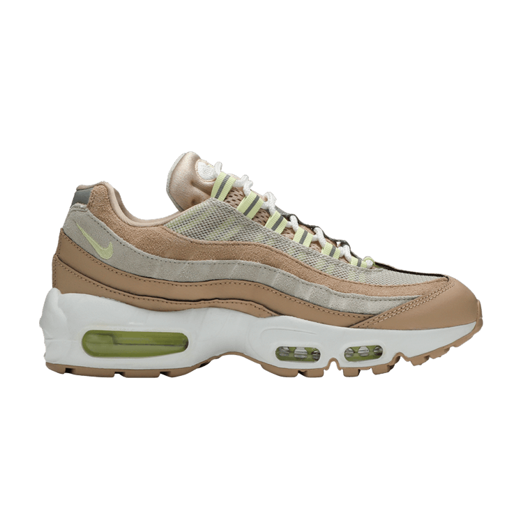 Women's Nike Air Max 95 Bio Beige Luminous Green - product image from the listing.