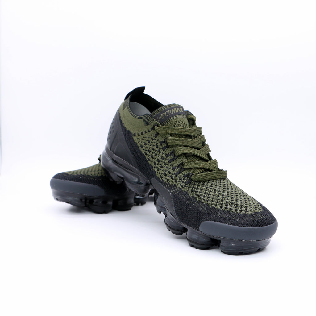 Nike Air VaporMax Flyknit Trainers, Olive Black, 942842-0089 - product image from the listing.