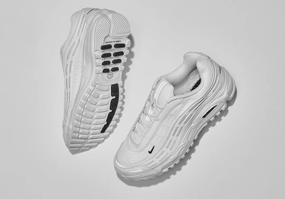 Nike Air Max TL 2.5 x CDG Homme Plus Sneakers in White HJ6539-100 - product image from the listing.