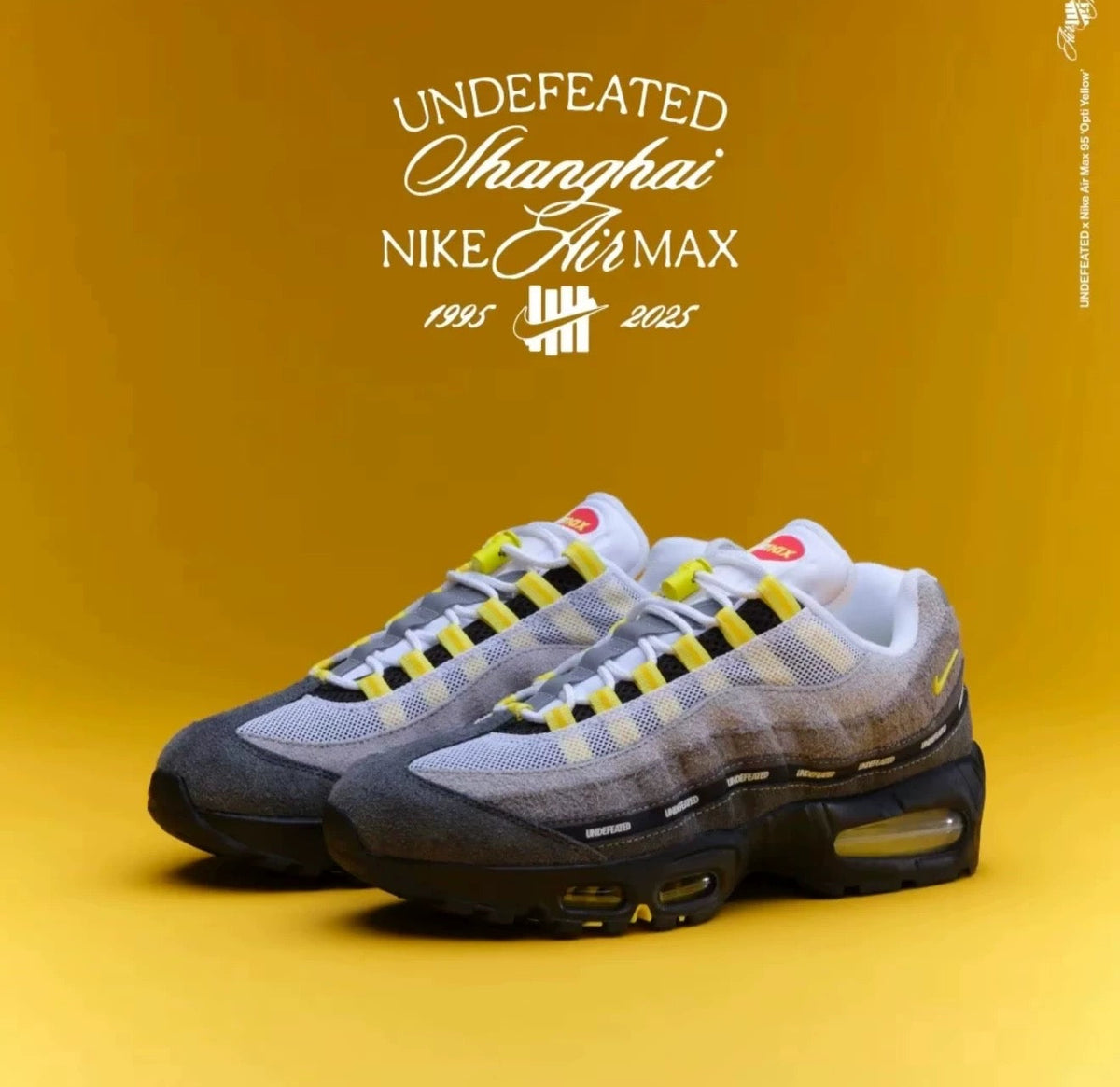 Nike Air Max 95 SP x UNDEFEATED Sneakers in Grey Yellow IB4523-002 - product image from the listing.