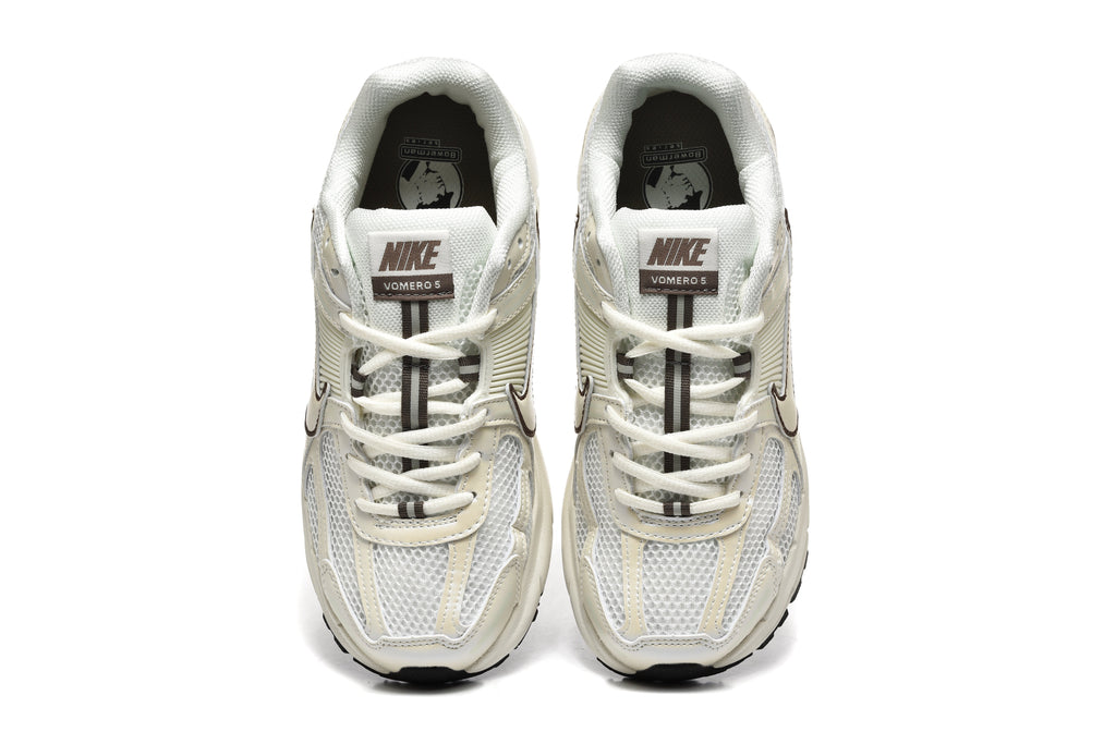 Cream and White Nike Vomero 5 Sneakers - product image from the listing.