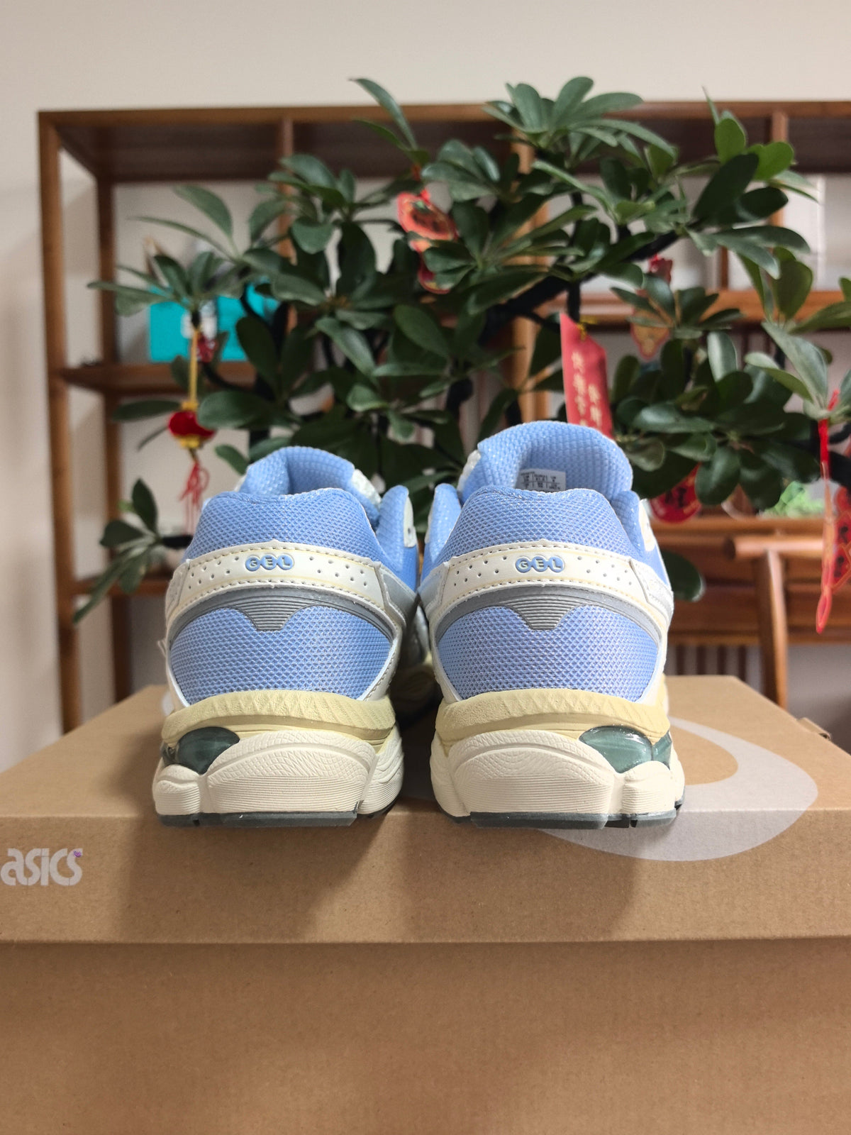 White and Blue ASICS Gel-NYC Sneakers - product image from the listing.