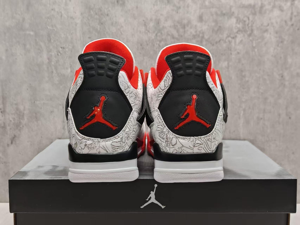 "White Laser" Air Jordan 4 Retro - product image from the listing.
