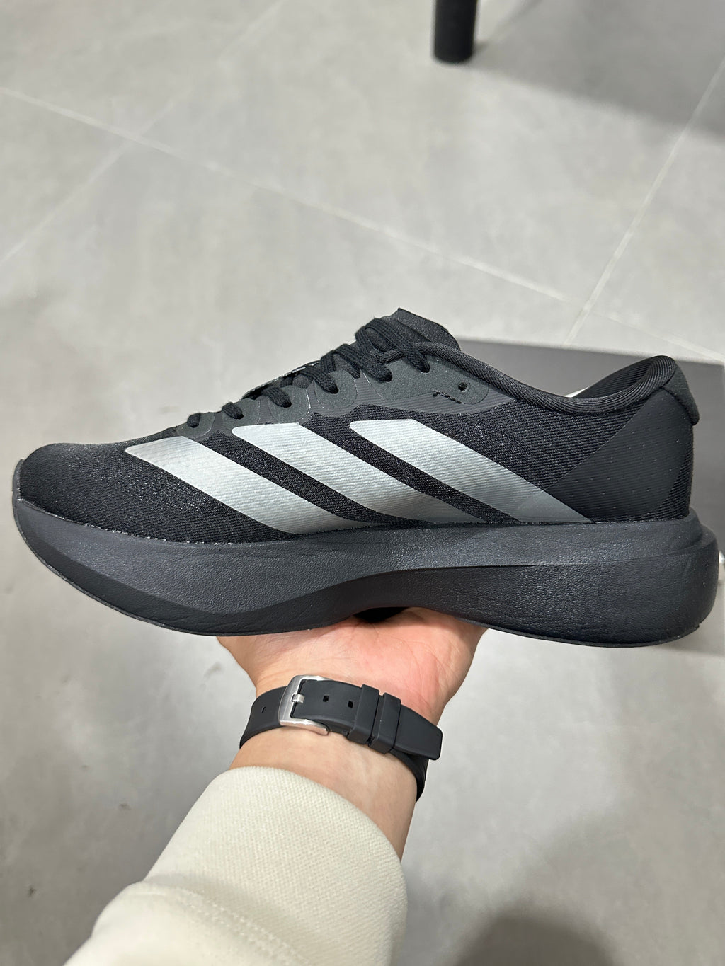 Adidas Lightstrike Pro Running Shoes in Black White JP7147 - product image from the listing.