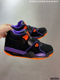 Nike Air Flight 89 Raptors Sneakers in Black Purple Orange - product image from the listing.