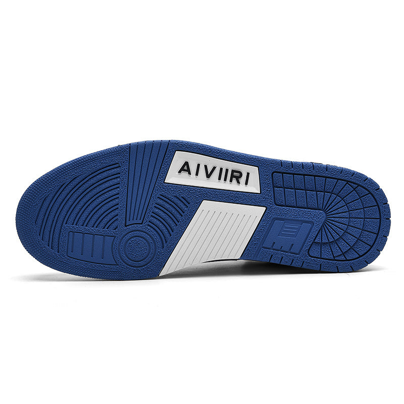 White Low-Top Sneakers in and Blue MFS003-123 - product image from the listing.