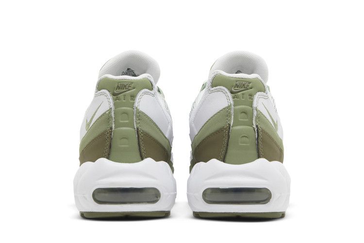 Nike Air Max 95 White Medium Olive Oil in Green - product image from the listing.