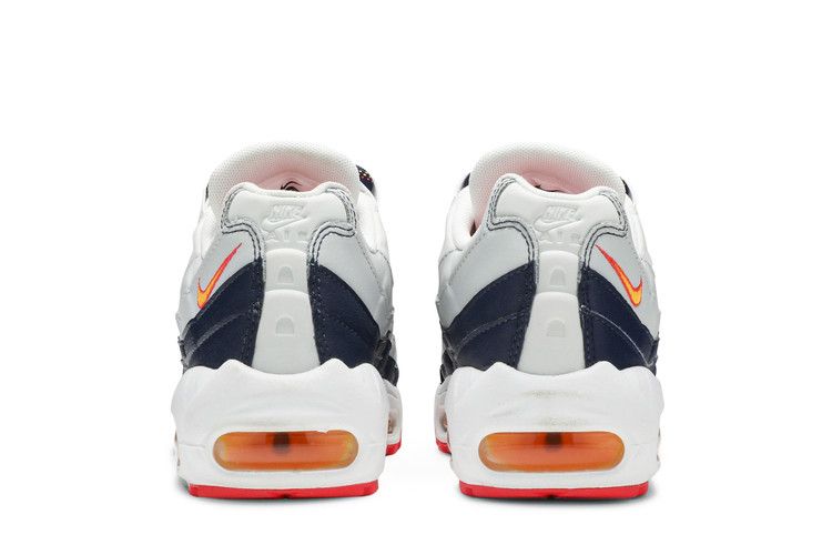 Women's Nike Air Max 95 Midnight Navy Pure Platinum Laser Orange - product image from the listing.
