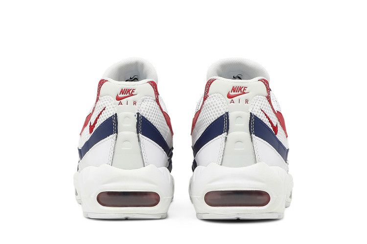 Nike Air Max 95 White Deep Royal Blue Gym in Red - product image from the listing.