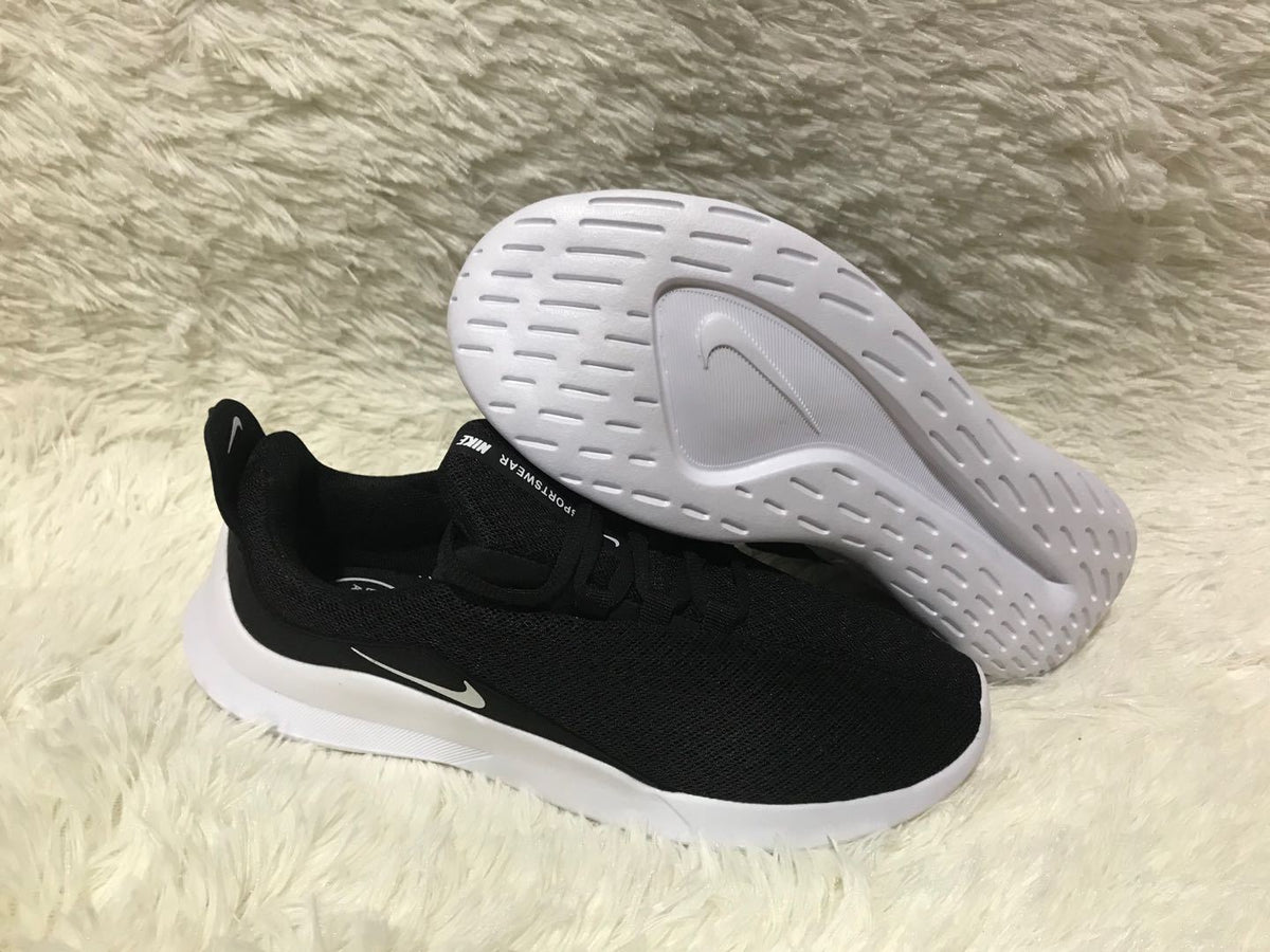 Nike Low-Top Sneakers in Black and White Knit - product image from the listing.