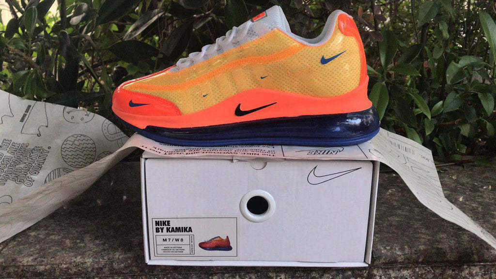 Nike Air Max 720 Sneakers in Yellow, in Orange and Navy - product image from the listing.