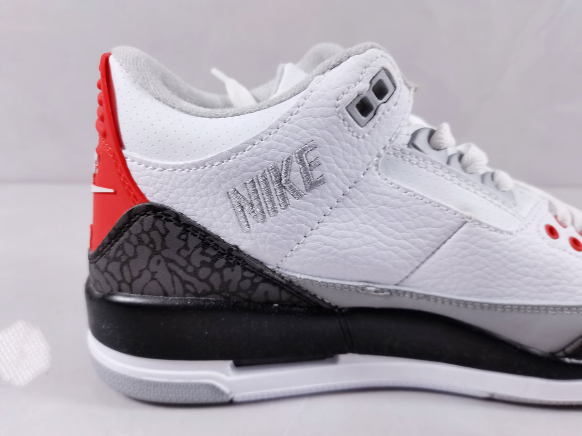 Air Jordan 3 Retro White Cement Black Sneakers - product image from the listing.
