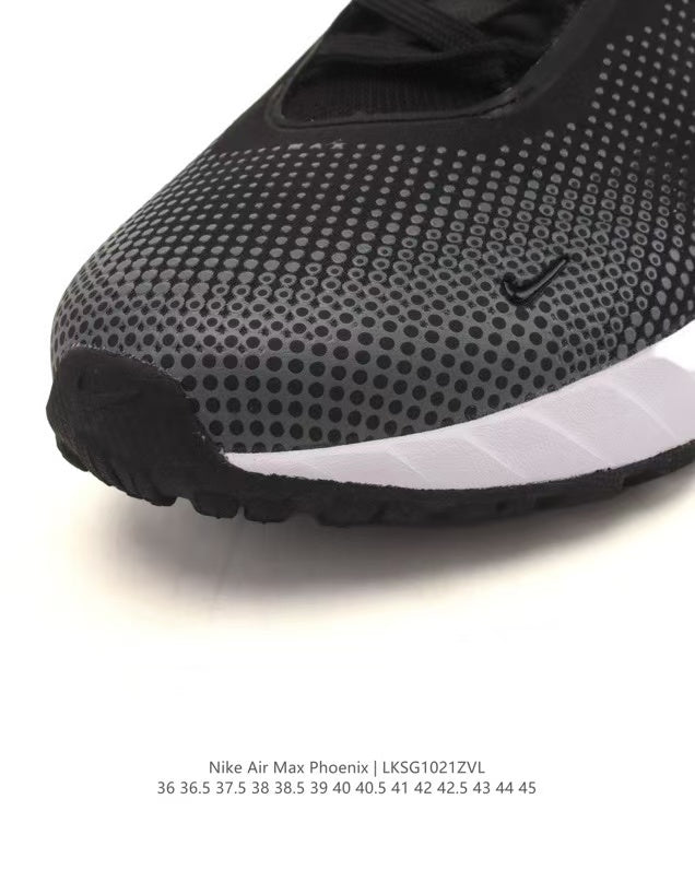 Nike Air Max Phoenix Sneakers in Black and White LKS1021ZVI - product image from the listing.