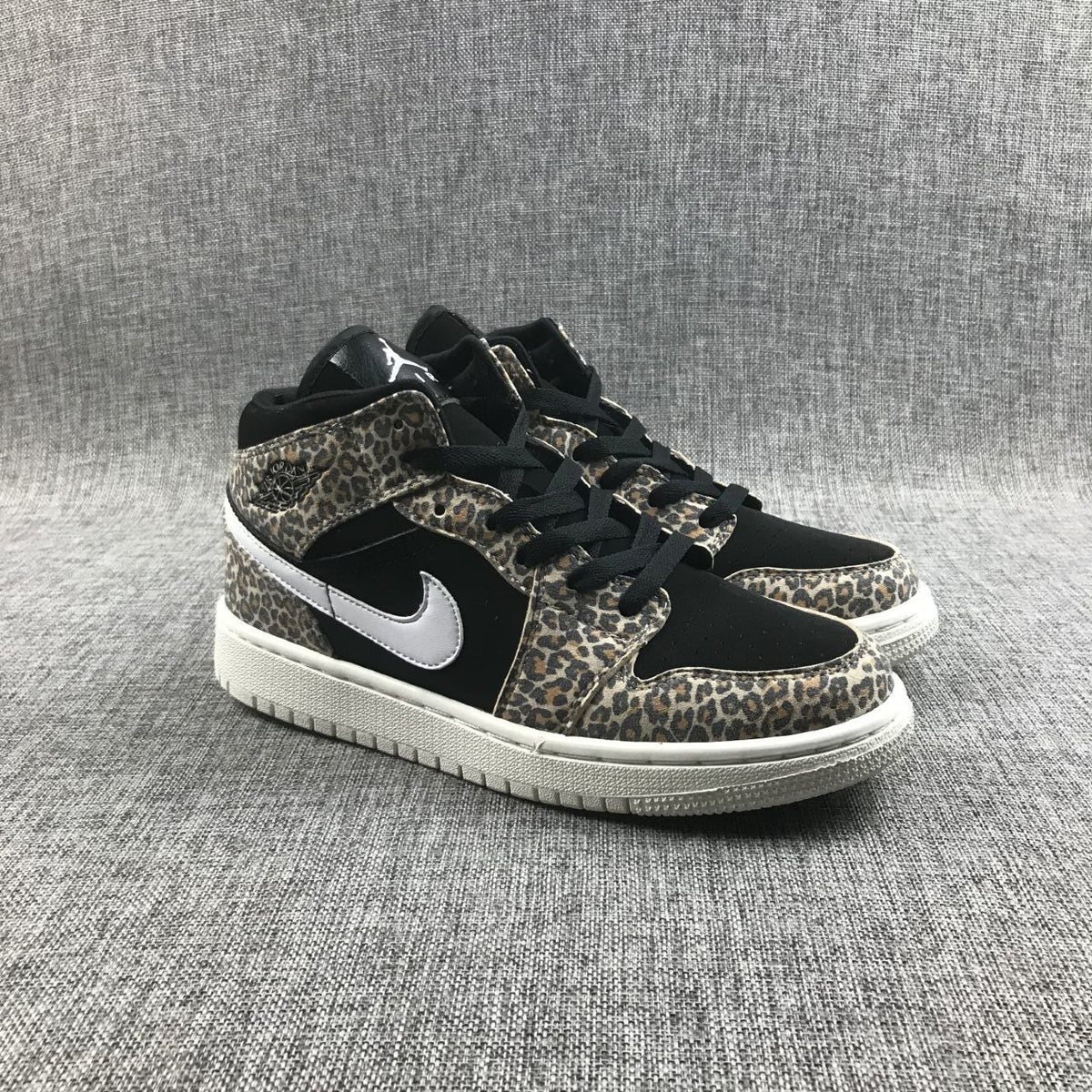 Leopard Print Sneakers - Air Jordan 1 Mid SE GS BQ6931-021 - product image from the listing.