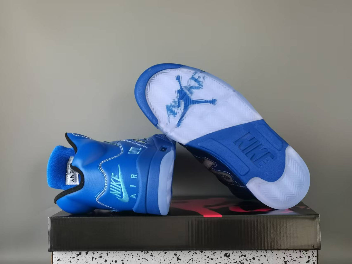 "NY" Air Jordan 5 Retro Arctic Blue - product image from the listing.