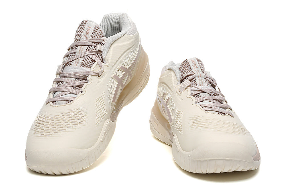 ASICS GEL-RESOLUTION Tennis Shoes in Cream Pink - product image from the listing.