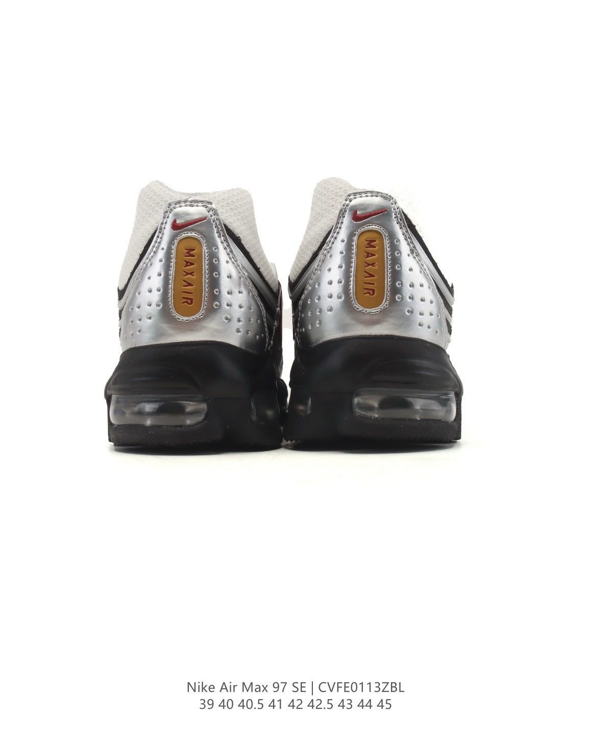 Nike Air Max 97 SE Sneakers in White Silver Gold CVFF013ZBL - product image from the listing.