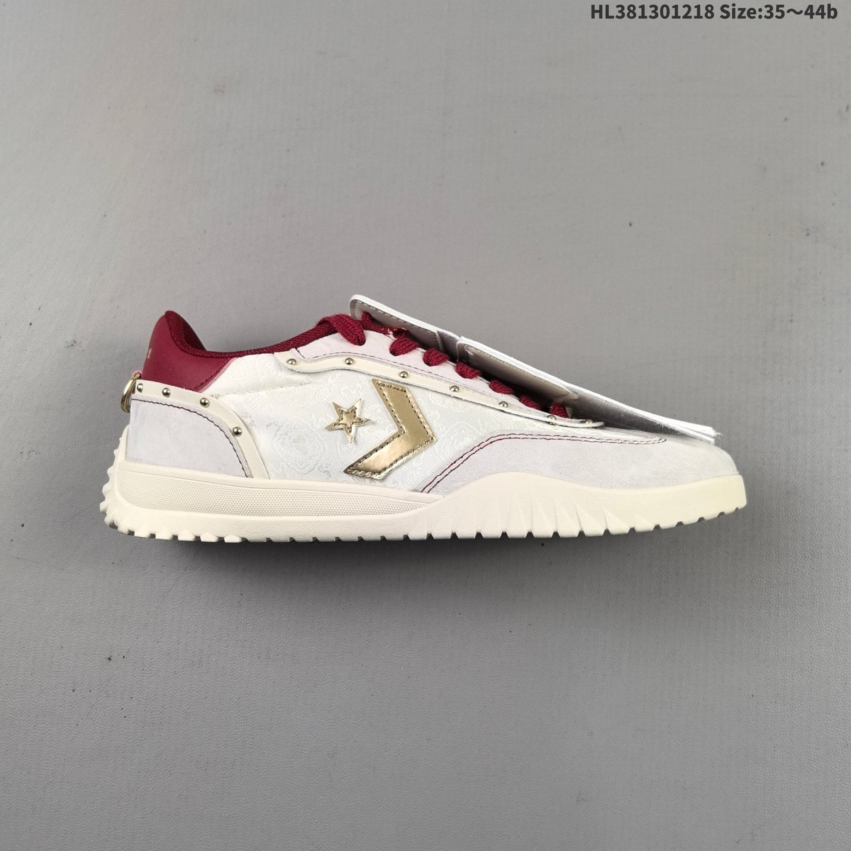 Converse 1970 Low-Top Sneakers in White Burgundy Gold - product image from the listing.