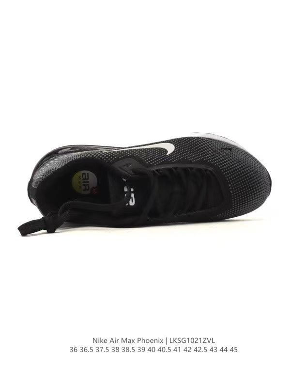 Nike Air Max Phoenix Sneakers in Black and White LKS1021ZVI - product image from the listing.