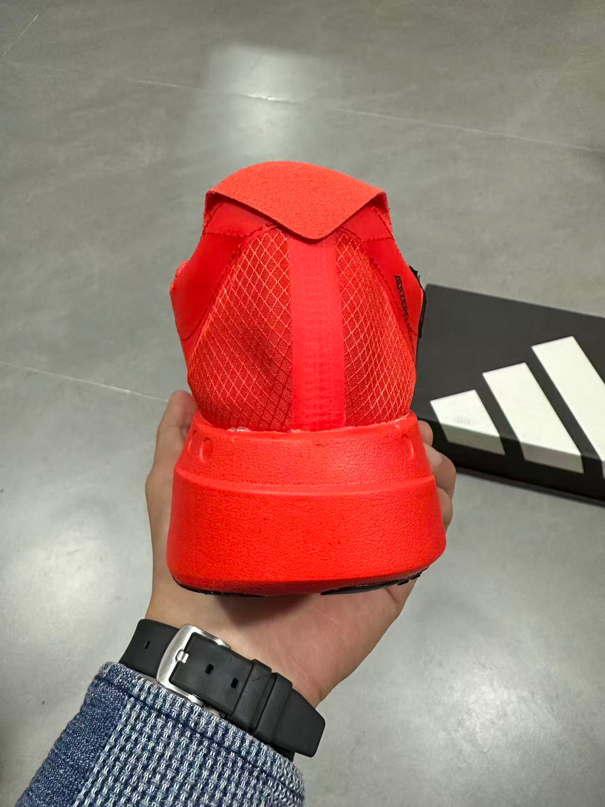 Adidas Adizero Adios Pro 4 Running Shoes in Red White JR6659 - product image from the listing.