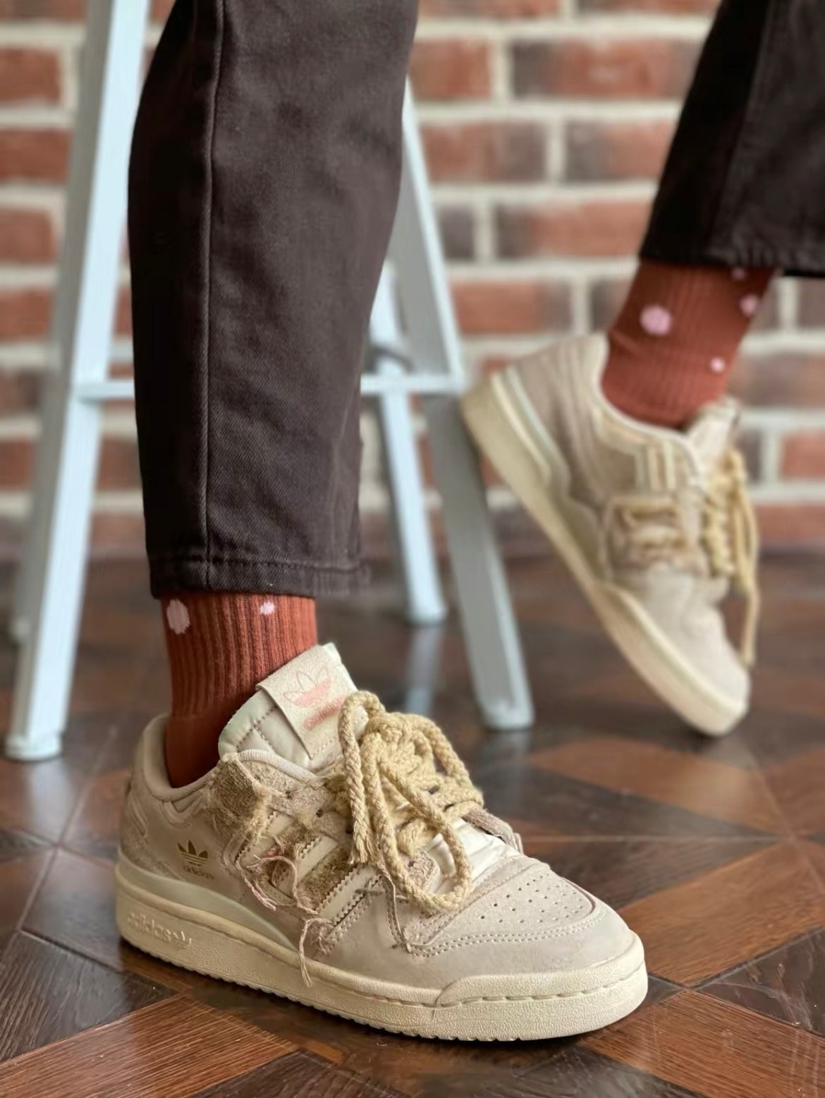 Adidas Originals Forum 84 Low Sneakers in Wheat in Beige - product image from the listing.