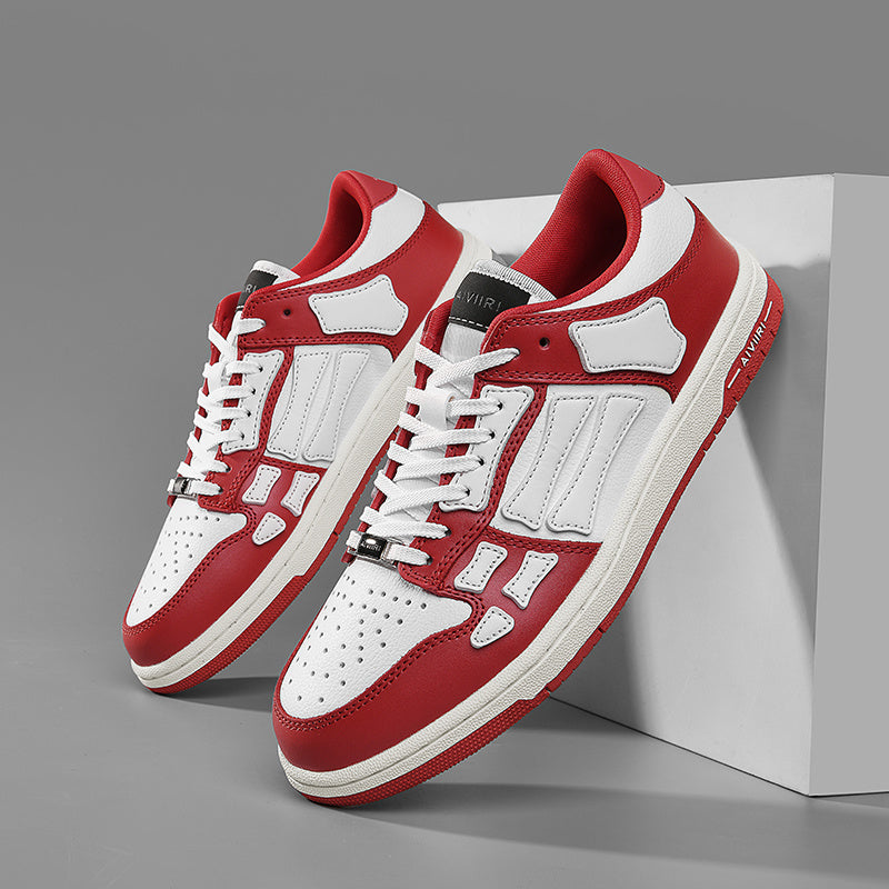 AIVIIRI Low-Top Sneakers in Red and White MFS003-324 - product image from the listing.