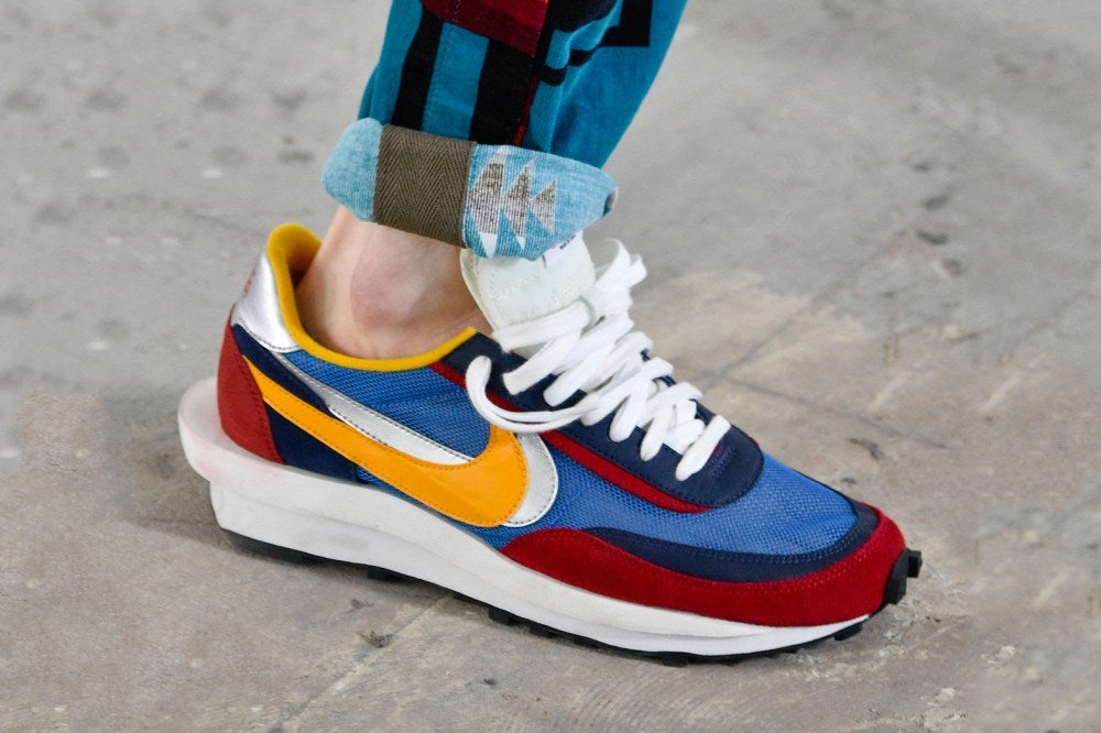 Nike x sacai LDV Waffle Sneakers in Blue Red BV0073-400 - product image from the listing.