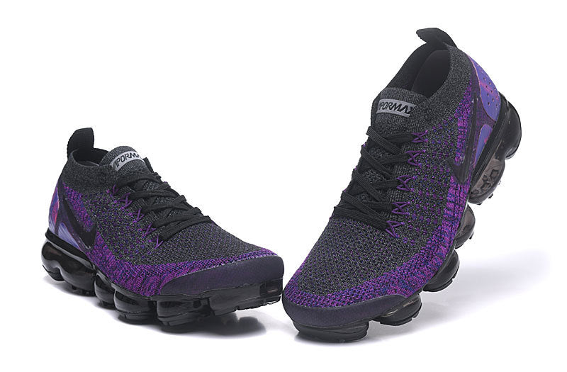 Nike Air VaporMax Flyknit 2 Sneakers in Purple Black 942842-600 - product image from the listing.