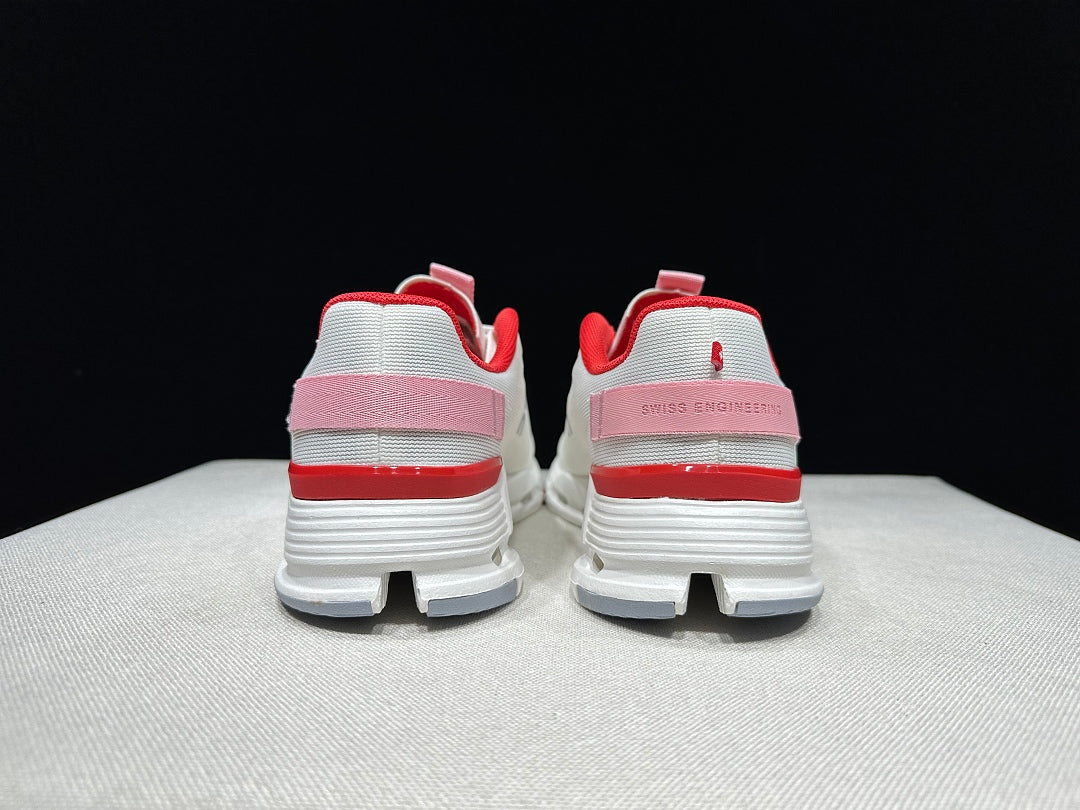 On Cloudnova Form 2 Sneakers in White and Red - product image from the listing.