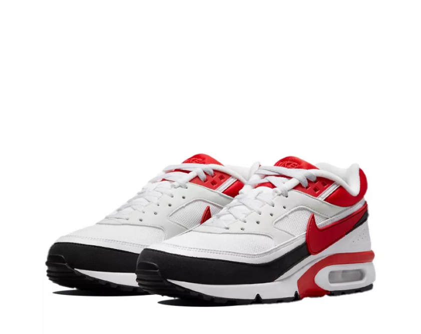 Nike Air Max BW Sneakers in White Red Black - product image from the listing.