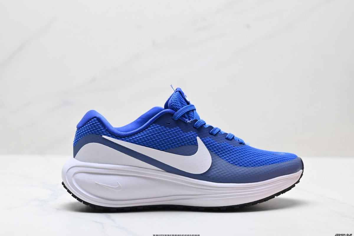Blue and White Nike Revolution 8 Running Shoes - product image from the listing.