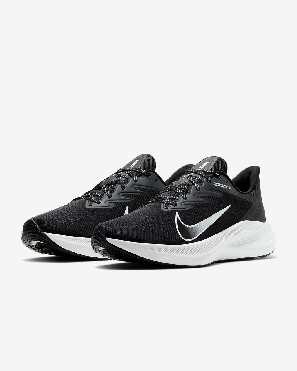 Nike Zoom Winflo 7 Running Shoes in Black White CJ0291-005 - product image from the listing.