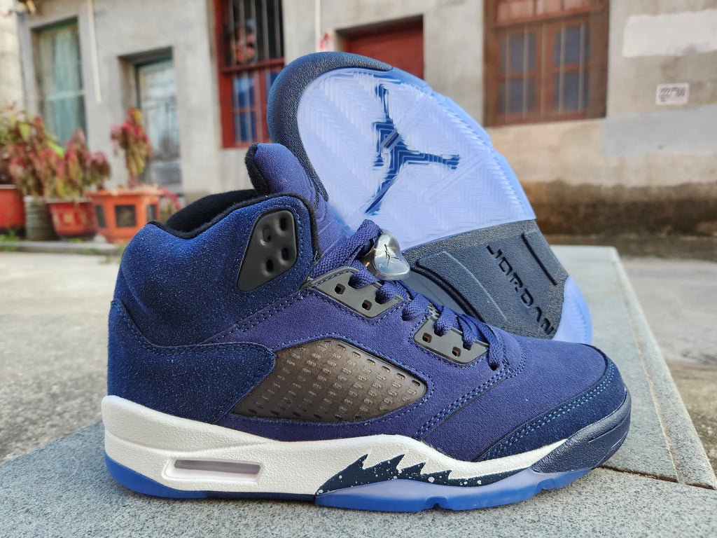 "Midnight Navy" Air Jordan 5 Sneakers - product image from the listing.