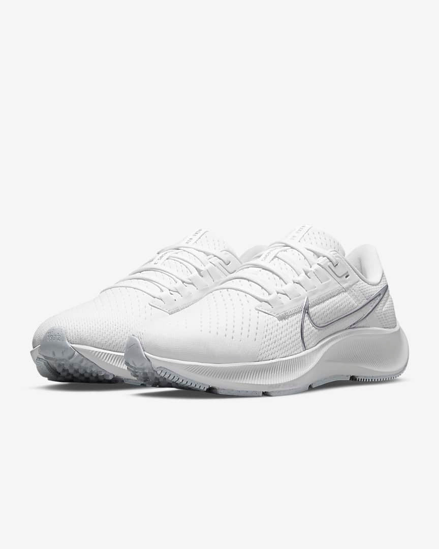 Nike Air Zoom Pegasus 38 Running Shoes in White CW7358-100 - product image from the listing.