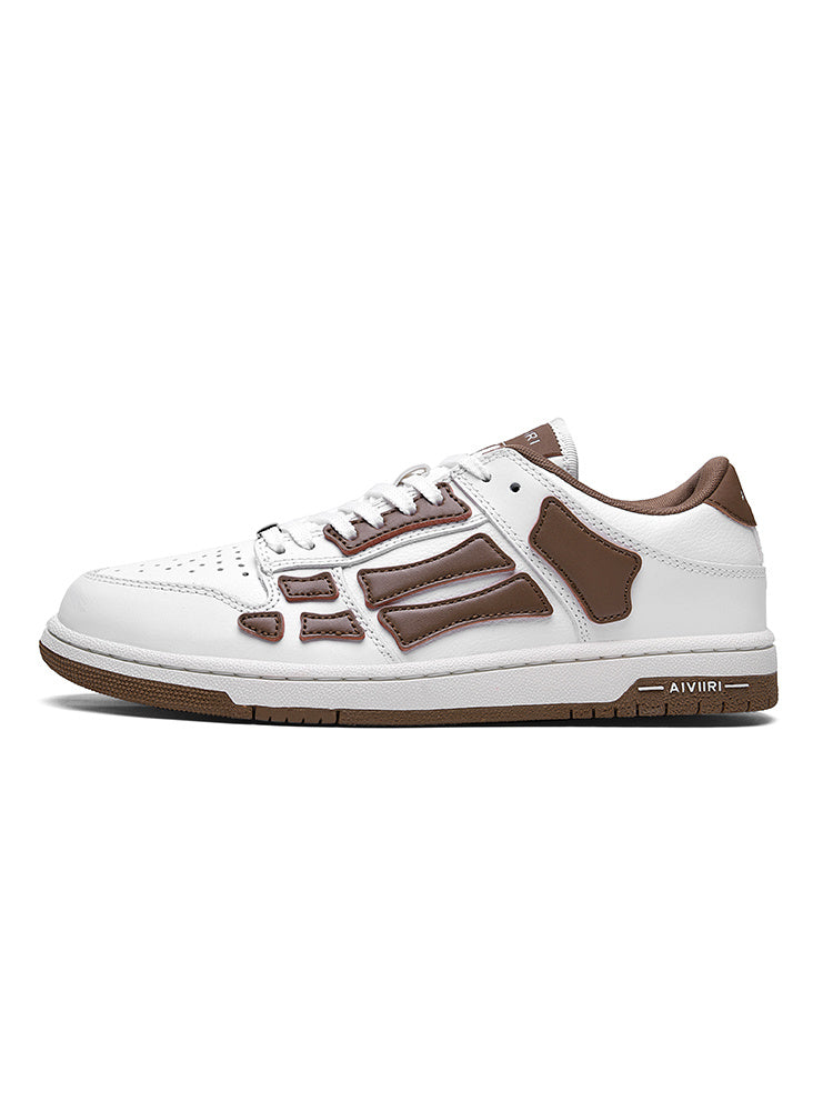 AIVIRI MFS003-126 Low-Top Sneakers in White and Brown - product image from the listing.