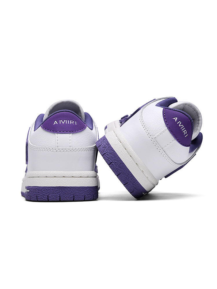 White and Purple AIMIRI Low-Top Sneakers - product image from the listing.
