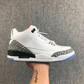 Air Jordan 3 White Cement Sneakers with Translucent Blue Sole - product image from the listing.