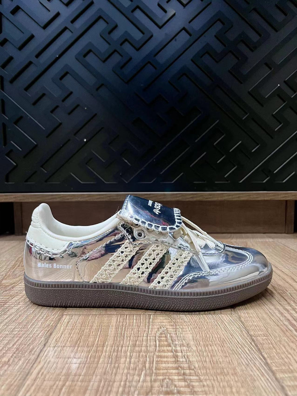 adidas x Wales Bonner Samba Low-Top Sneakers in Silver - product image from the listing.
