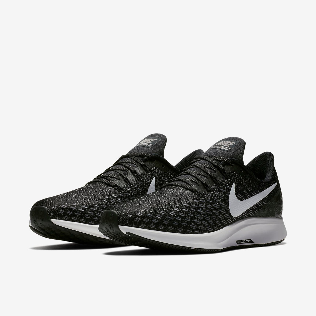 Nike Air Zoom Pegasus 35 Running Shoes in Black White 942851-001 - product image from the listing.