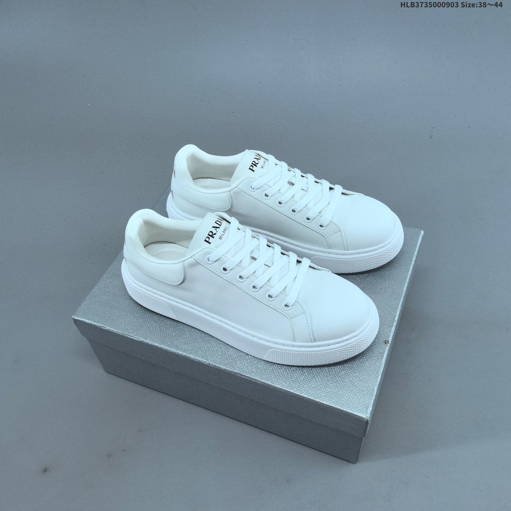 Prada Cloudbust Thunder Low-Top Sneakers, in White and Black - product image from the listing.
