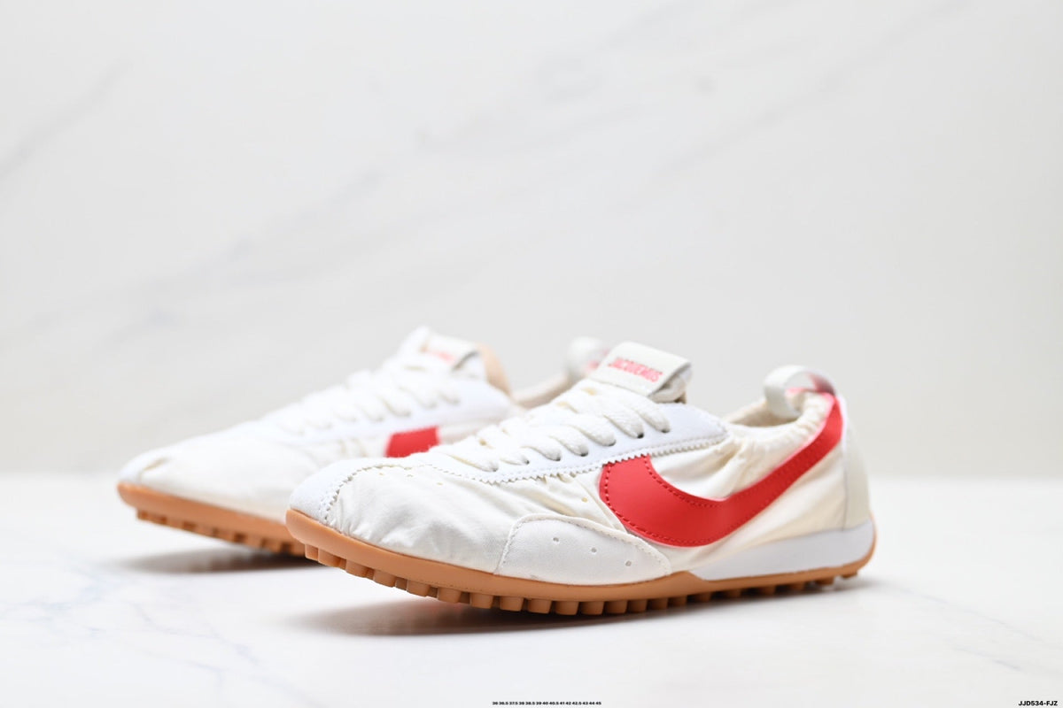 Jacquemus x Nike Jacumoon Sneakers in White Red Gum - product image from the listing.