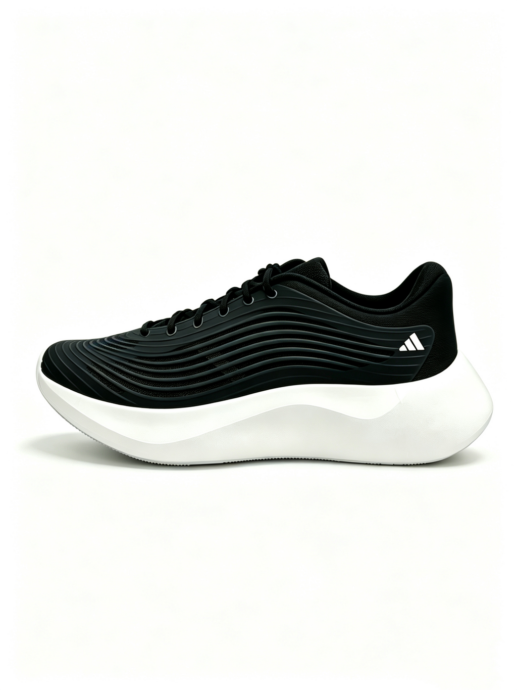 Black and White Adidas Running-Style Trainers - product image from the listing.