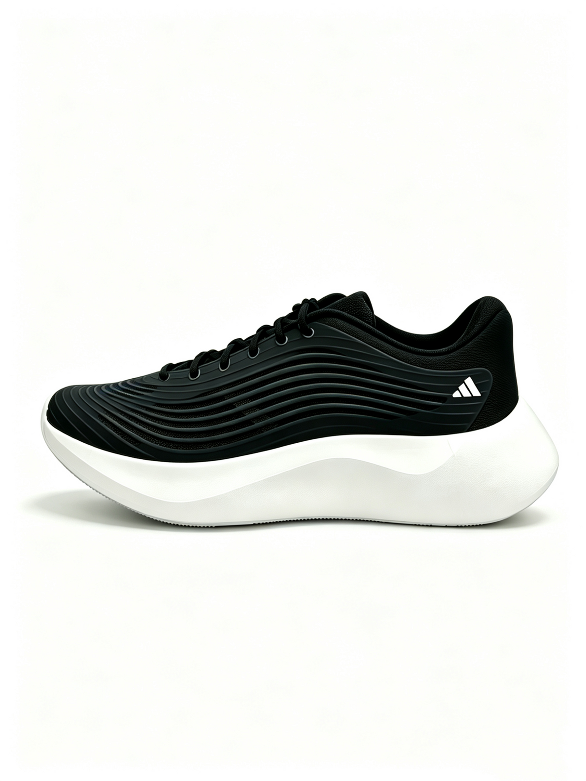 Black and White Adidas Running-Style Trainers - product image from the listing.