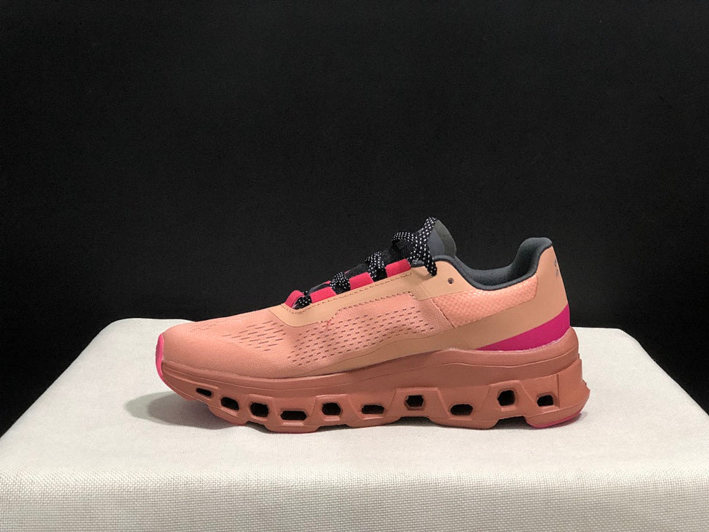 On Cloudmonster Running Sneakers in Pink - product image from the listing.