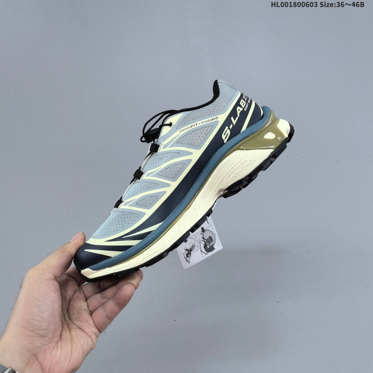 Gray Salomon XT-6 GTX Trail Running Shoes - product image from the listing.