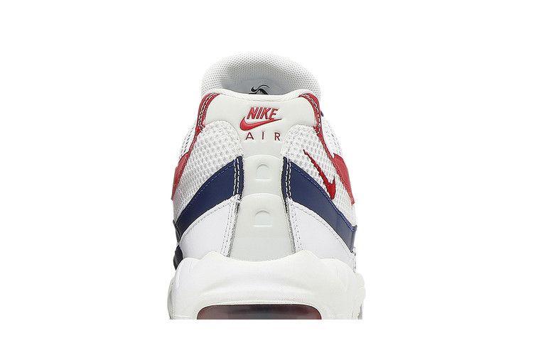 Nike Air Max 95 White Deep Royal Blue Gym in Red - product image from the listing.